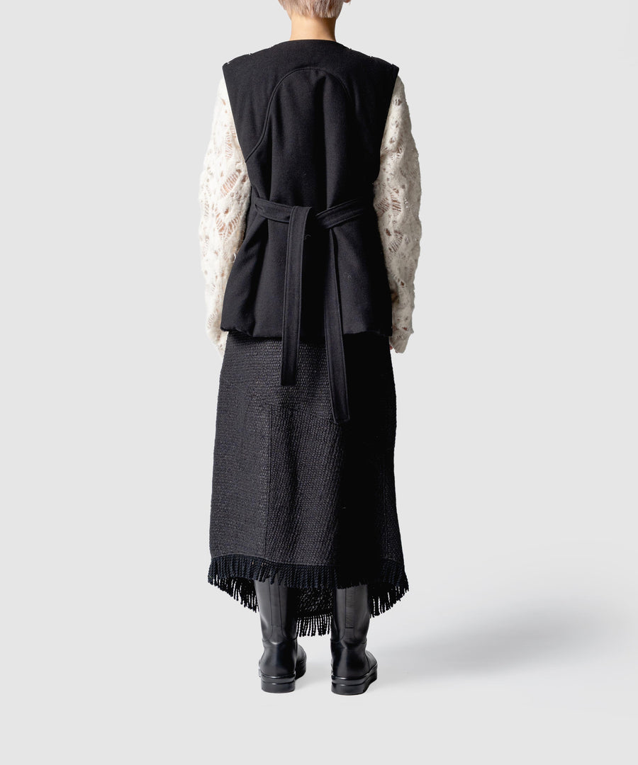 BUMPY WOOL BOA VEST｜muller of yoshiokubo(ミュラーオブヨシオクボ