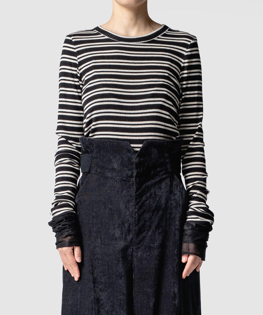 VELVETEEN HIGH WAIST PANTS