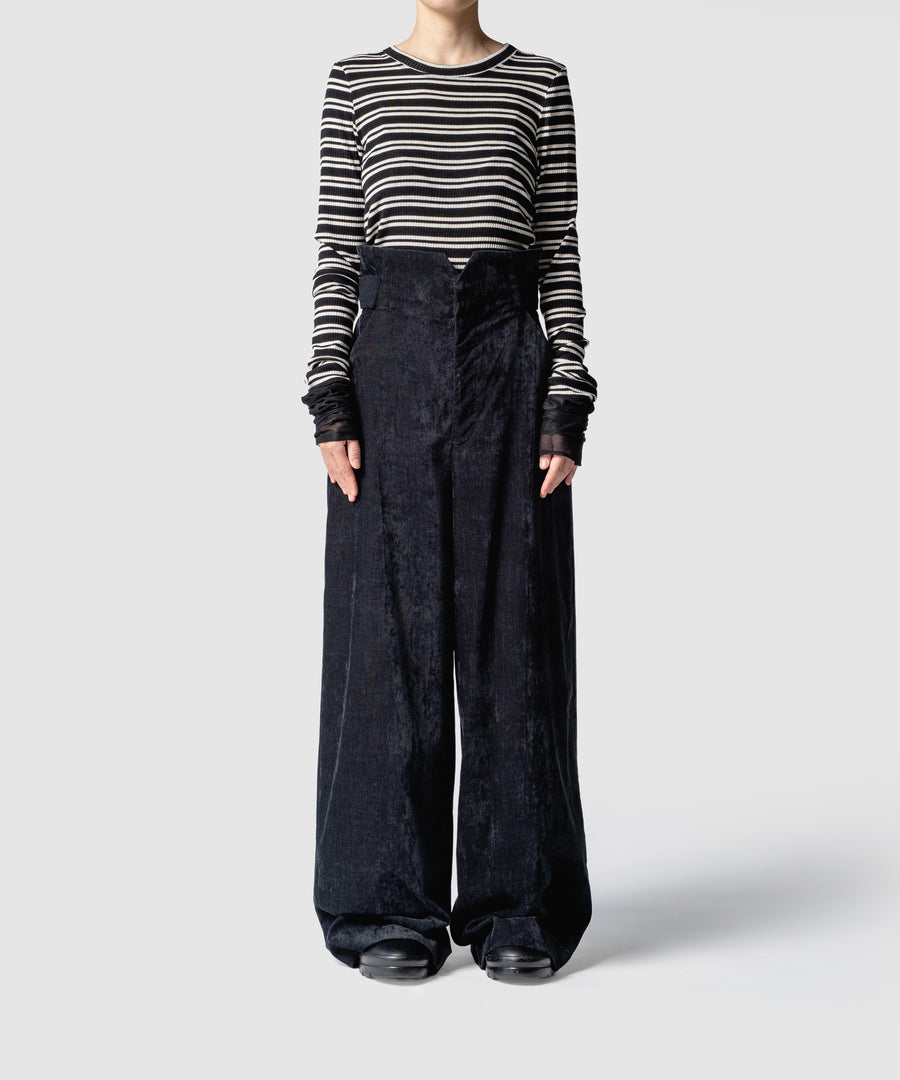 VELVETEEN HIGH WAIST PANTS
