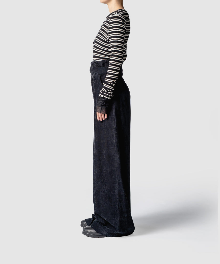 VELVETEEN HIGH WAIST PANTS
