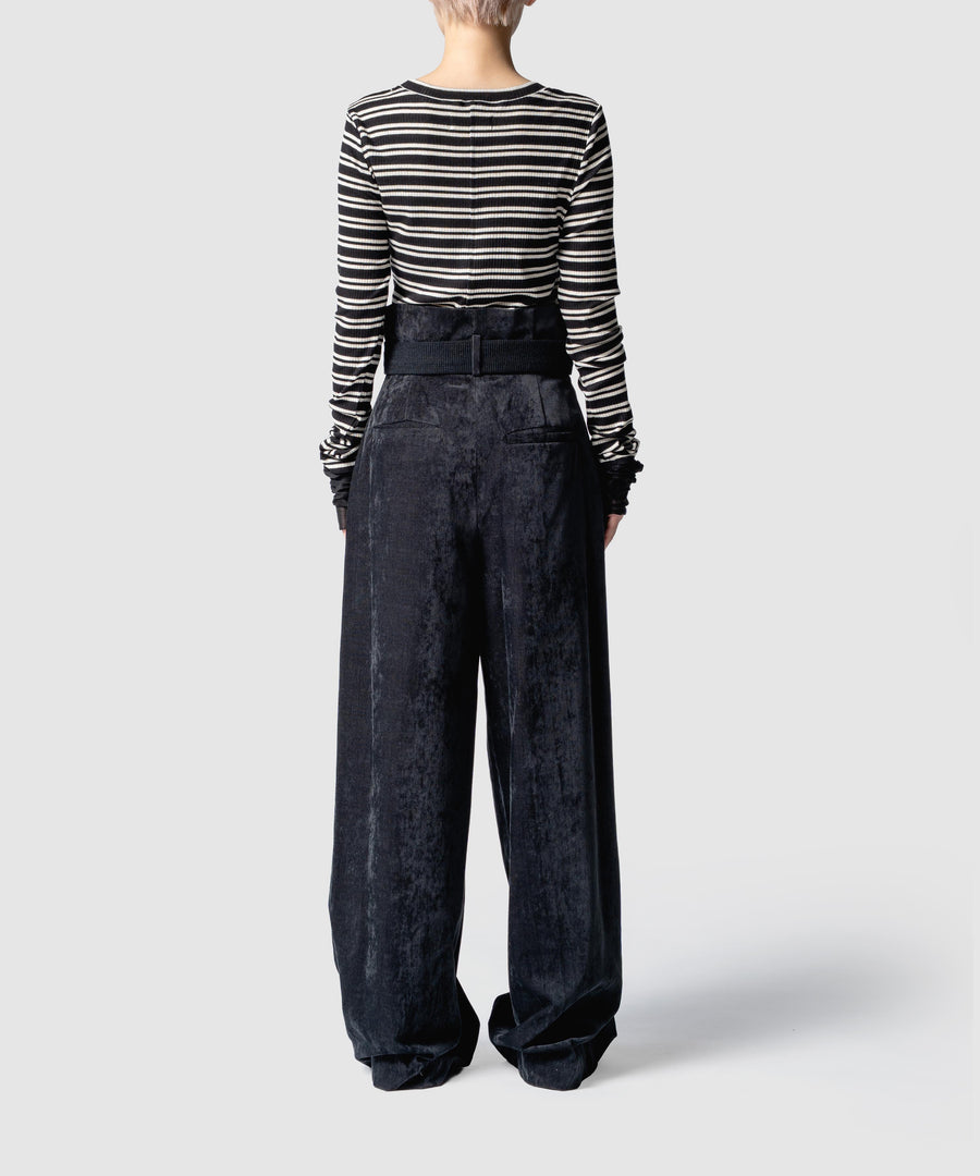 VELVETEEN HIGH WAIST PANTS