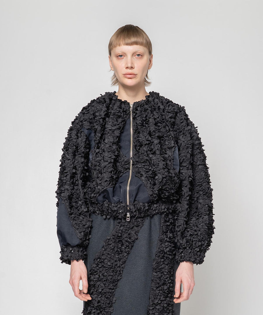 FLOWY FRILLED BLOUSON