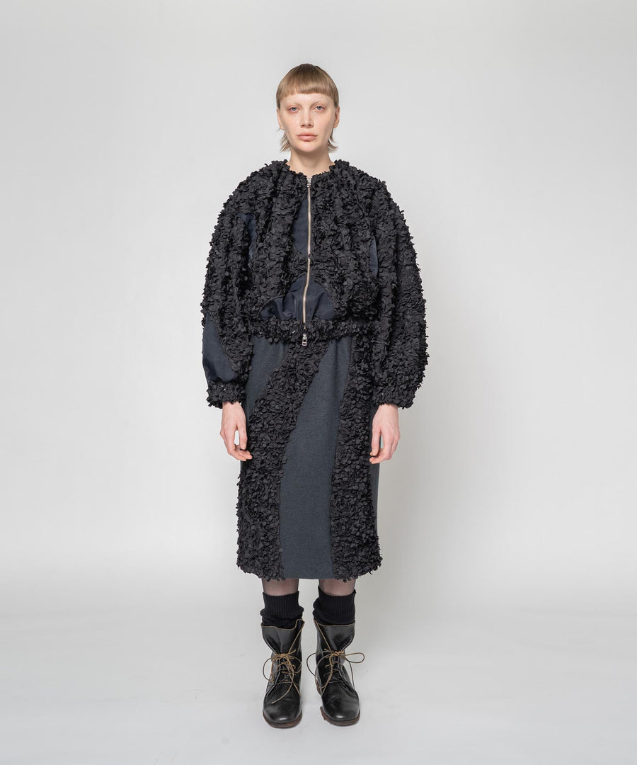 FLOWY FRILLED BLOUSON