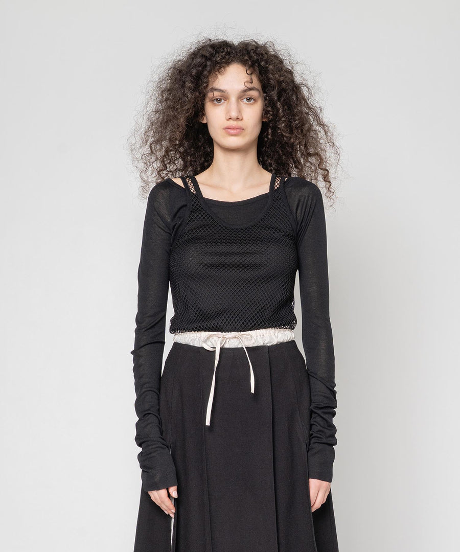 BUMPY WOOL LAYER SKIRT