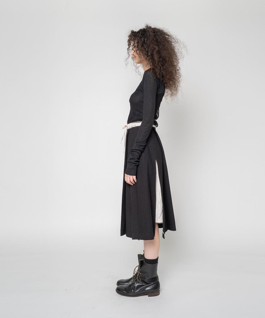 BUMPY WOOL LAYER SKIRT