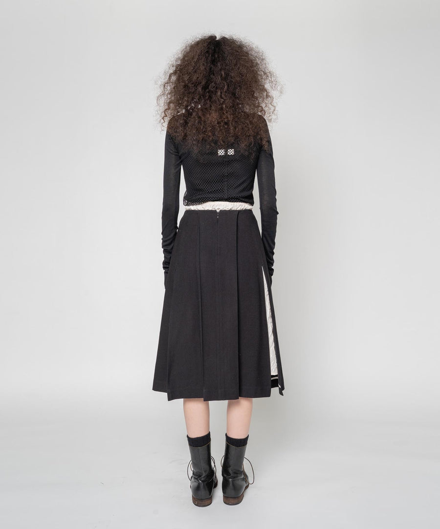 BUMPY WOOL LAYER SKIRT