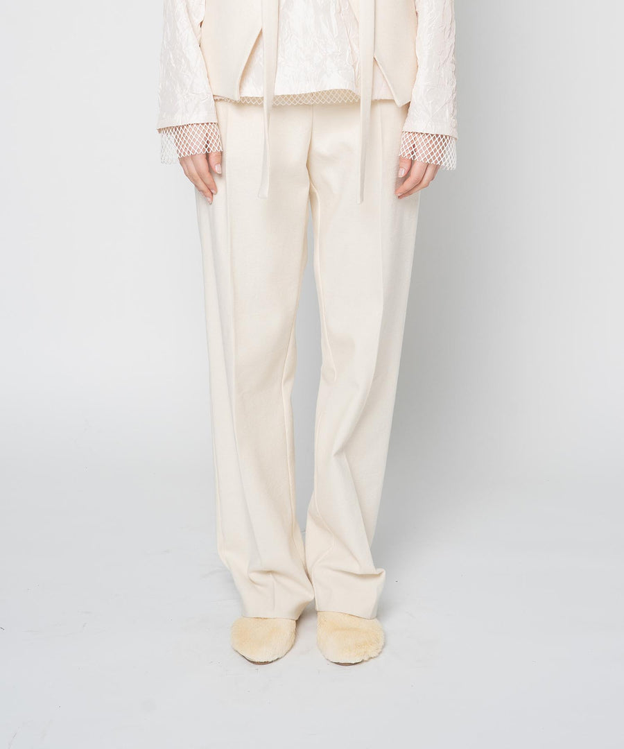 BUMPY WOOL PANTS