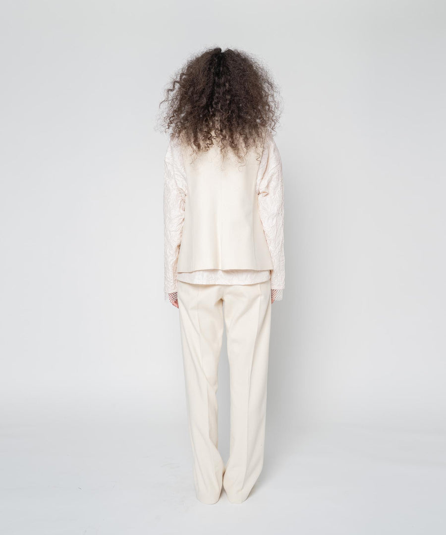 BUMPY WOOL PANTS