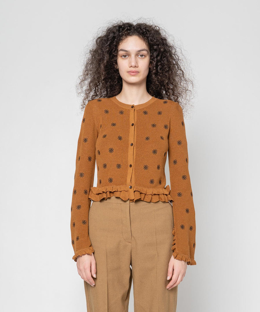 CREST EMBROIDERY TOP