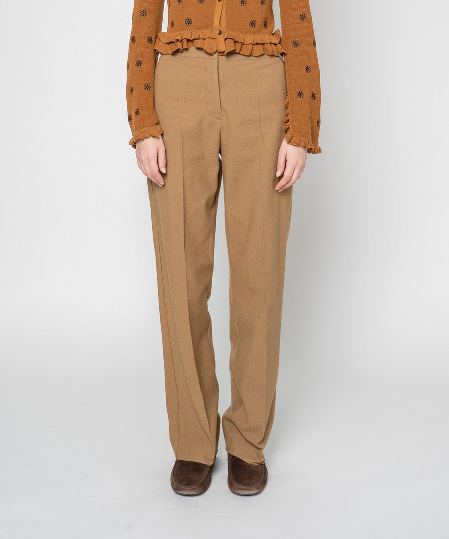BUMPY WOOL PANTS