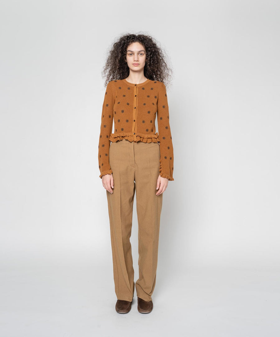 CREST EMBROIDERY TOP