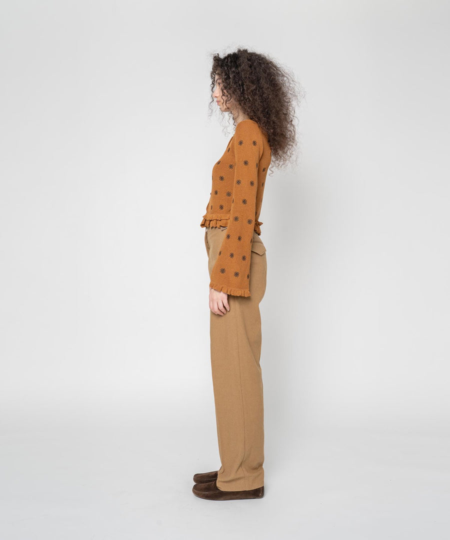 CREST EMBROIDERY TOP