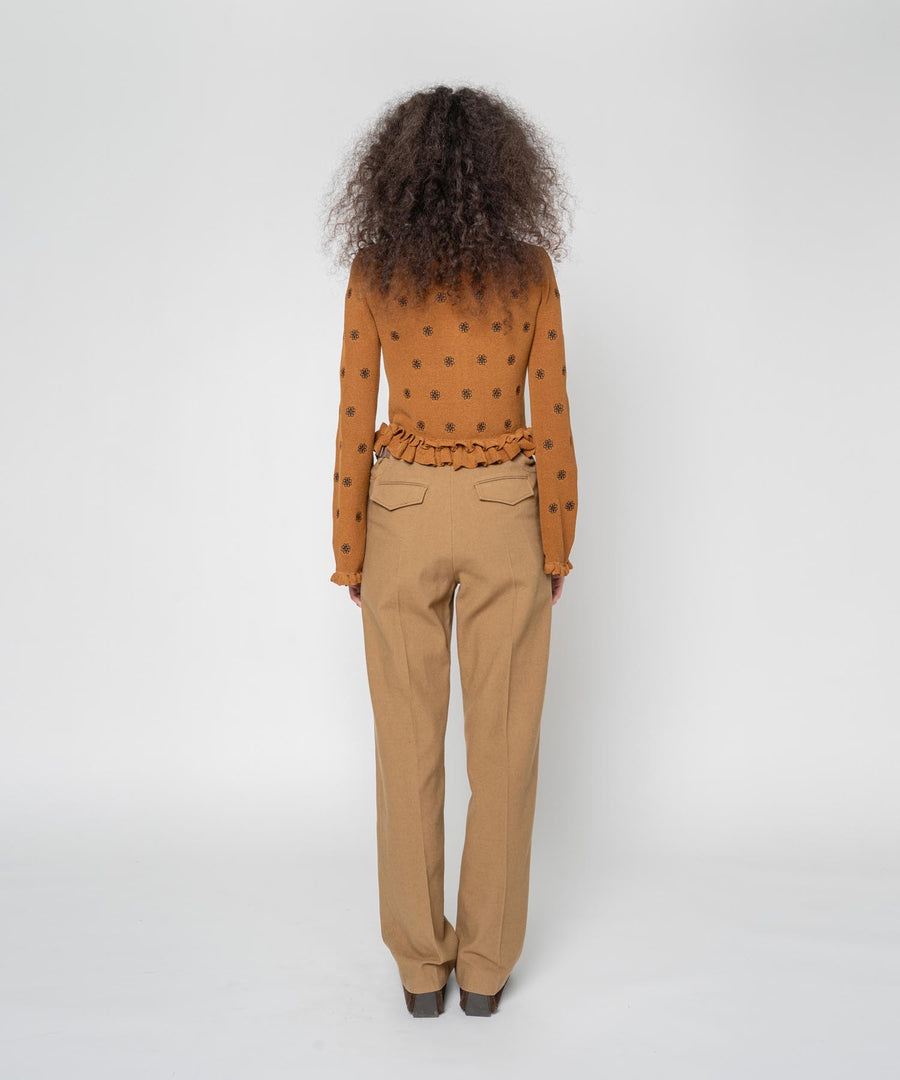 BUMPY WOOL PANTS