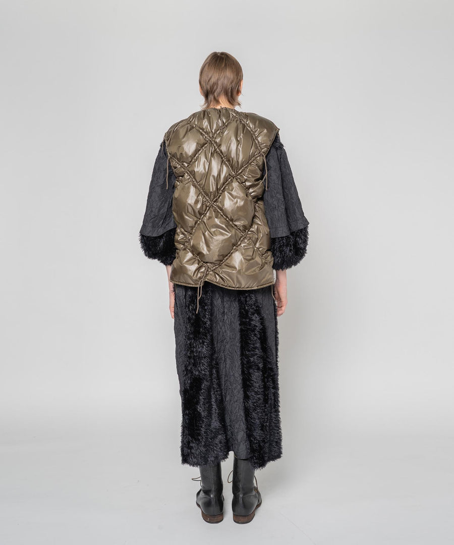 yoshiokubo ダウンベスト リバーシブル リアルツリー カモフラ ウール ASYMMETRY DOWN VEST｜muller of yoshiokubo(ミュラーオブ