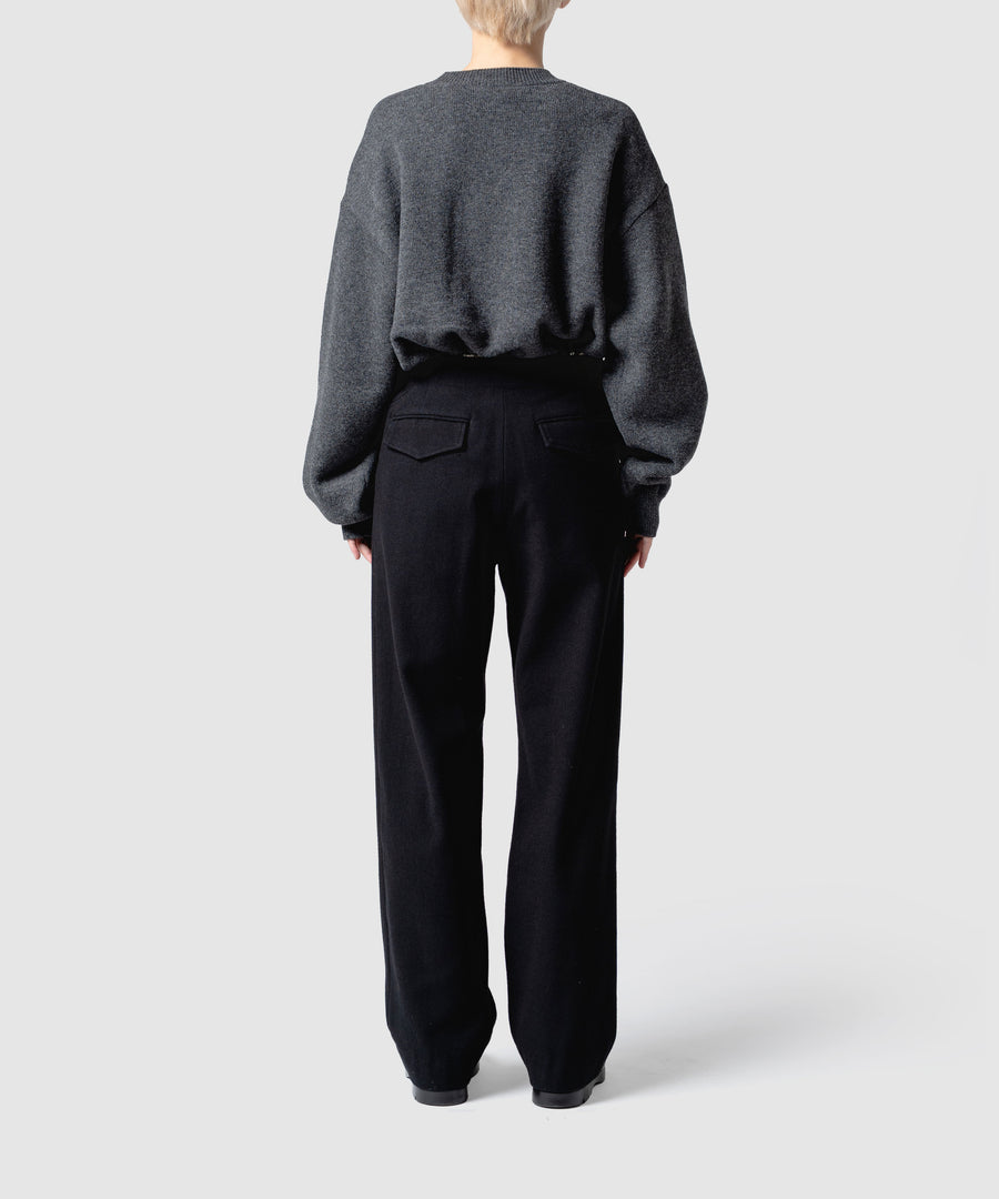 BUMPY WOOL PANTS