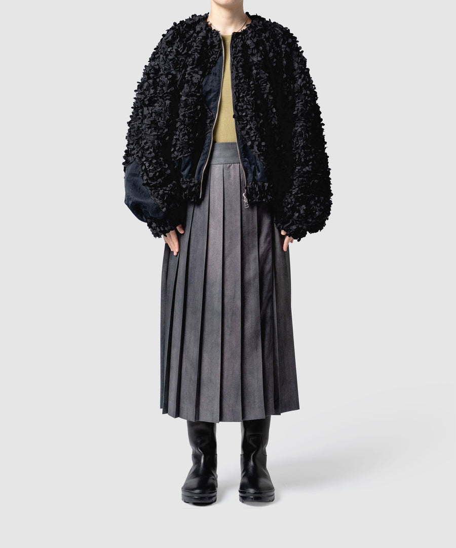 FLOWY FRILLED BLOUSON