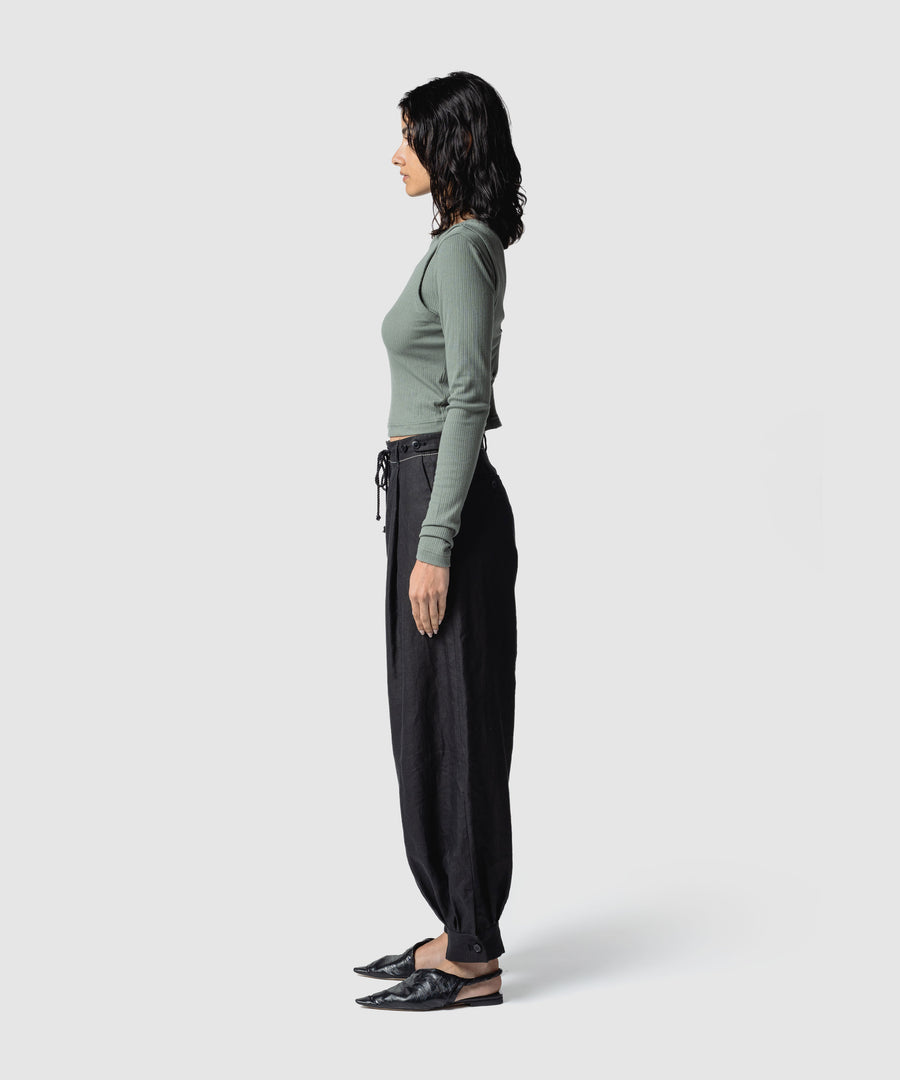 BACK TWIST RIB LONG SLEEVE｜muller of yoshiokubo(ミュラーオブ