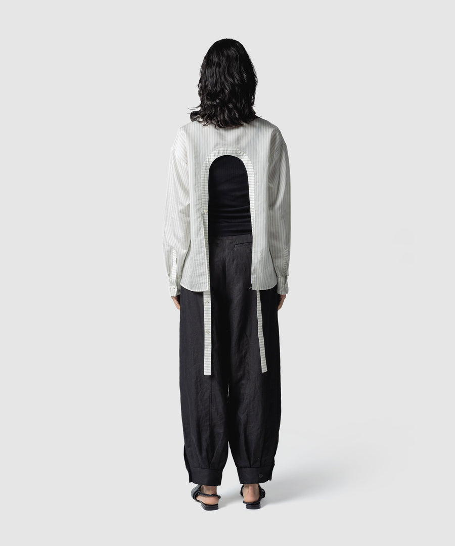 STRIPE BACK OPEN SHIRTS｜muller of yoshiokubo(ミュラーオブ