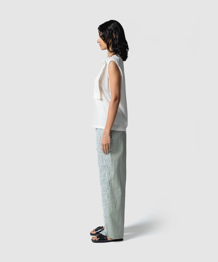 RUFFLE CHIFFON PANTS｜muller of yoshiokubo(ミュラーオブヨシオクボ