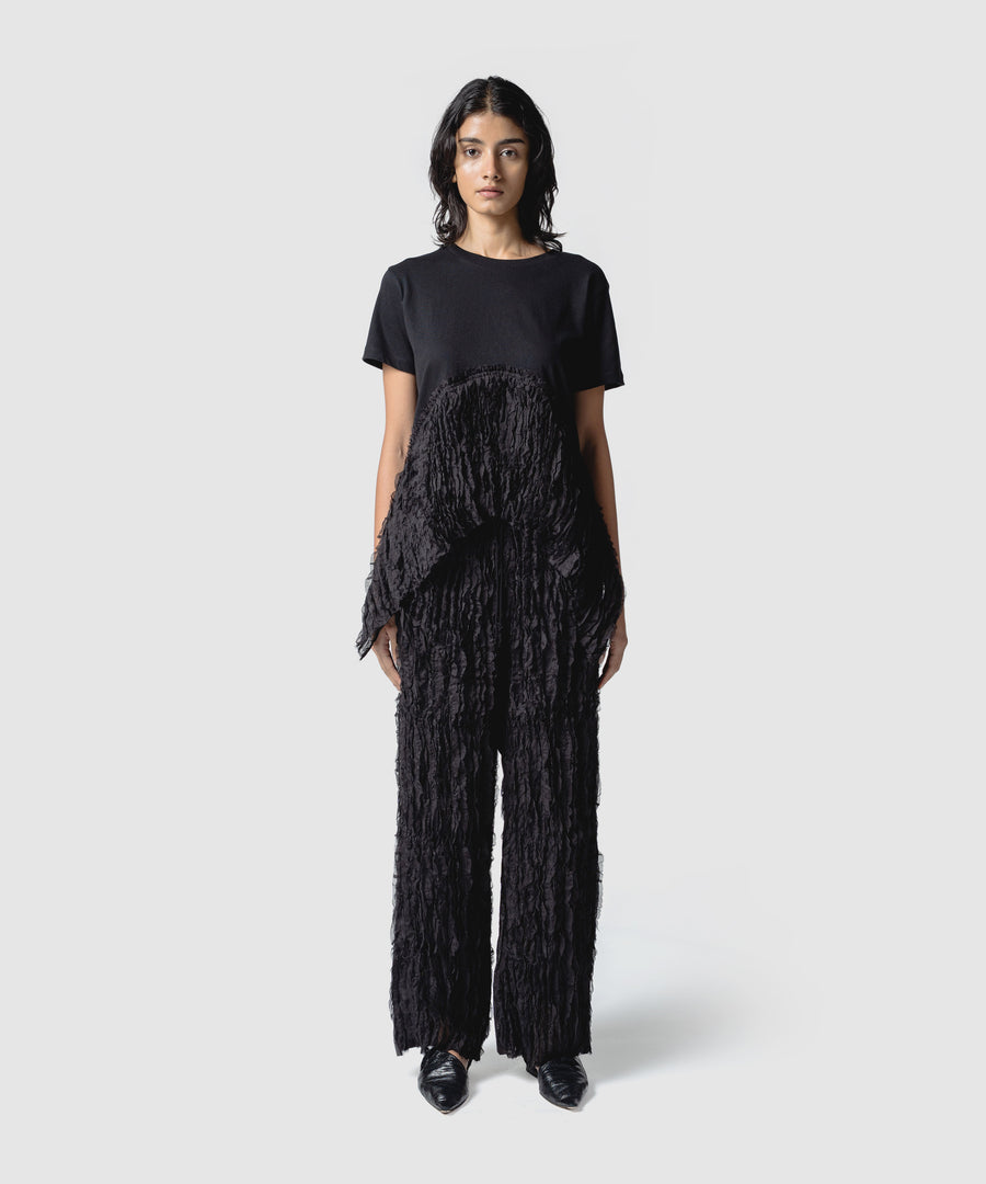 RUFFLE CHIFFON PANTS｜muller of yoshiokubo(ミュラーオブヨシオクボ