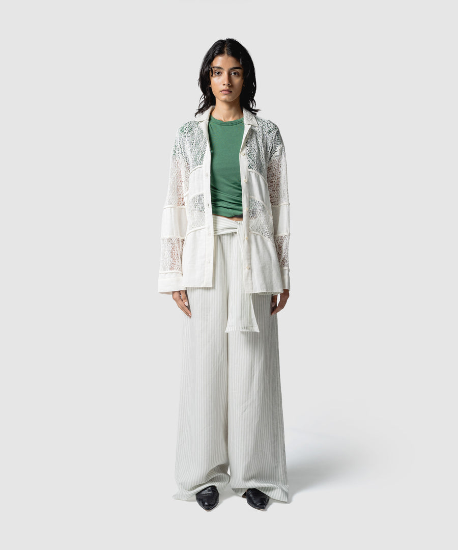 SPIDERWEB CURVED PANEL SHIRTS｜muller of yoshiokubo(ミュラーオブ