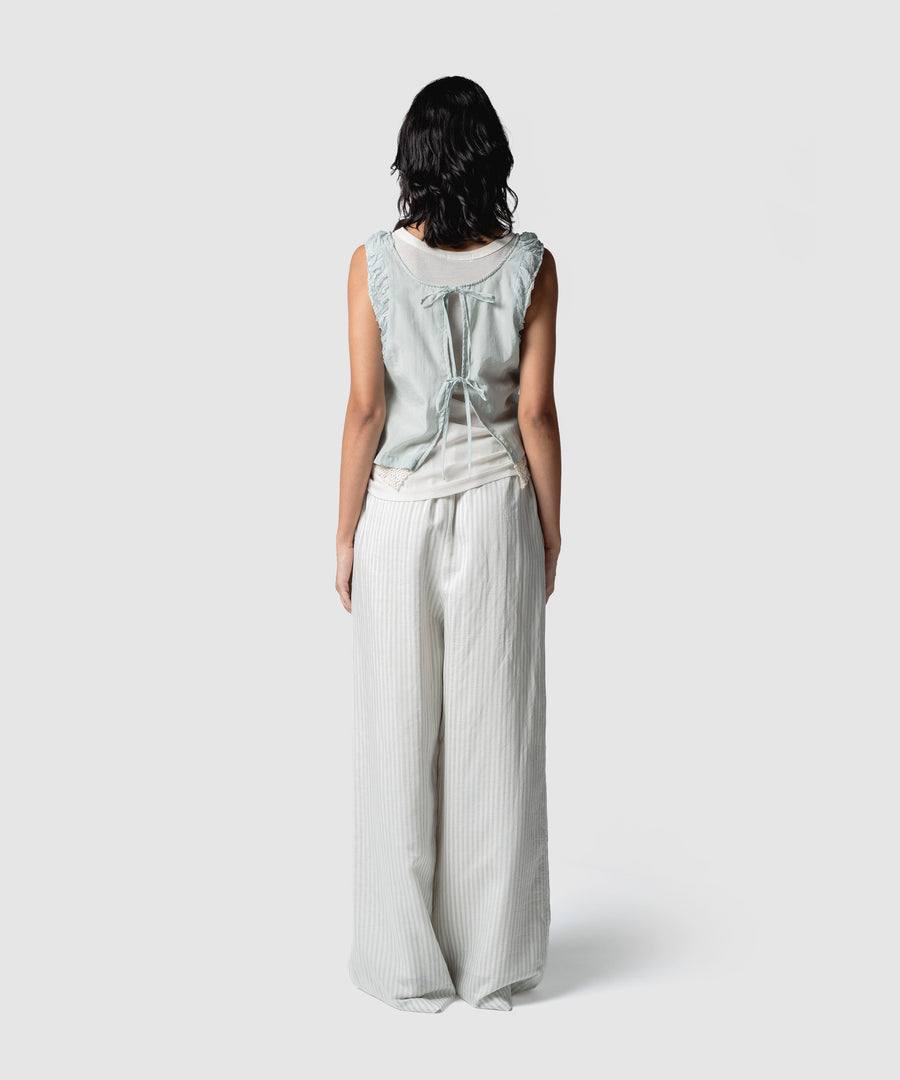 RUFFLE CHIFFON LAYER TOP｜muller of yoshiokubo(ミュラーオブ