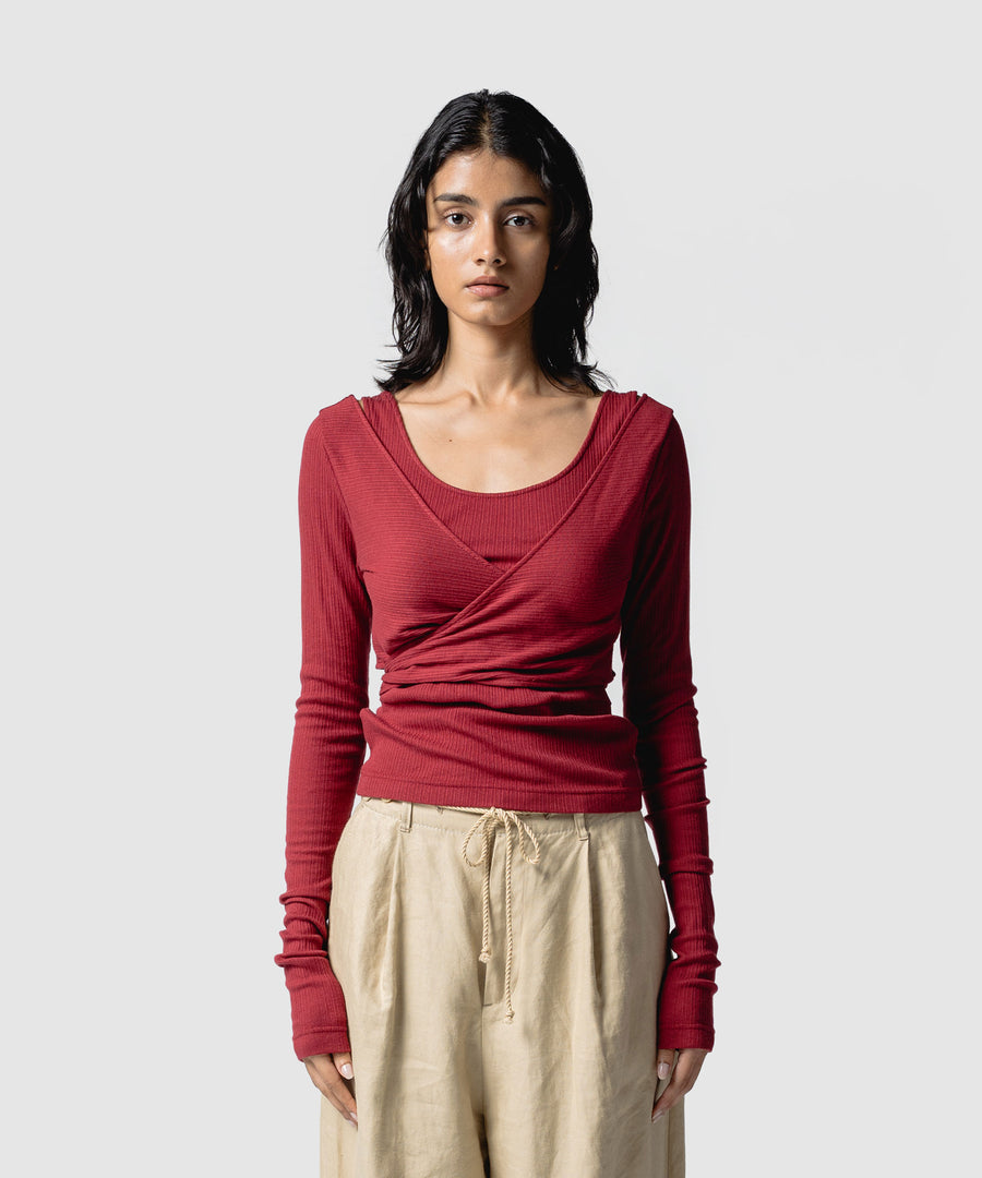 RIB WRAP TOP｜muller of yoshiokubo(ミュラーオブヨシオクボ)公式通販