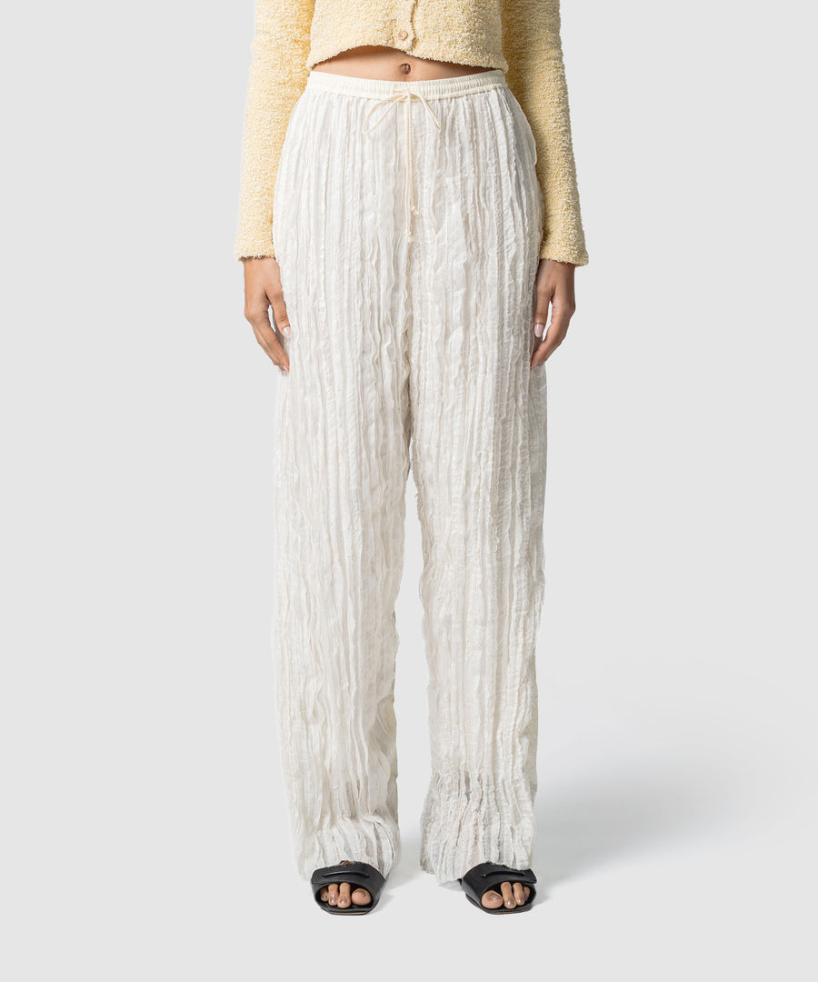 RUFFLE CHIFFON PANTS｜muller of yoshiokubo(ミュラーオブヨシオクボ