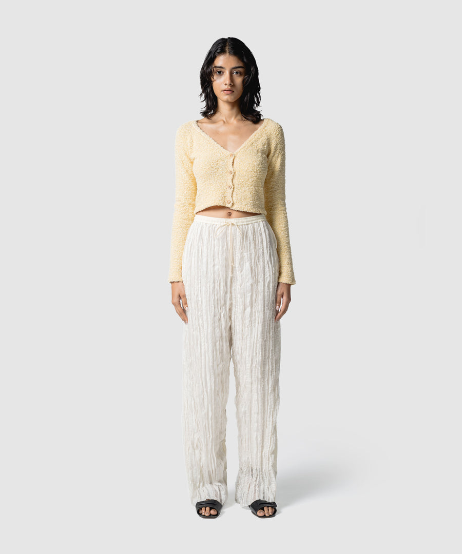 RUFFLE CHIFFON PANTS｜muller of yoshiokubo(ミュラーオブヨシオクボ