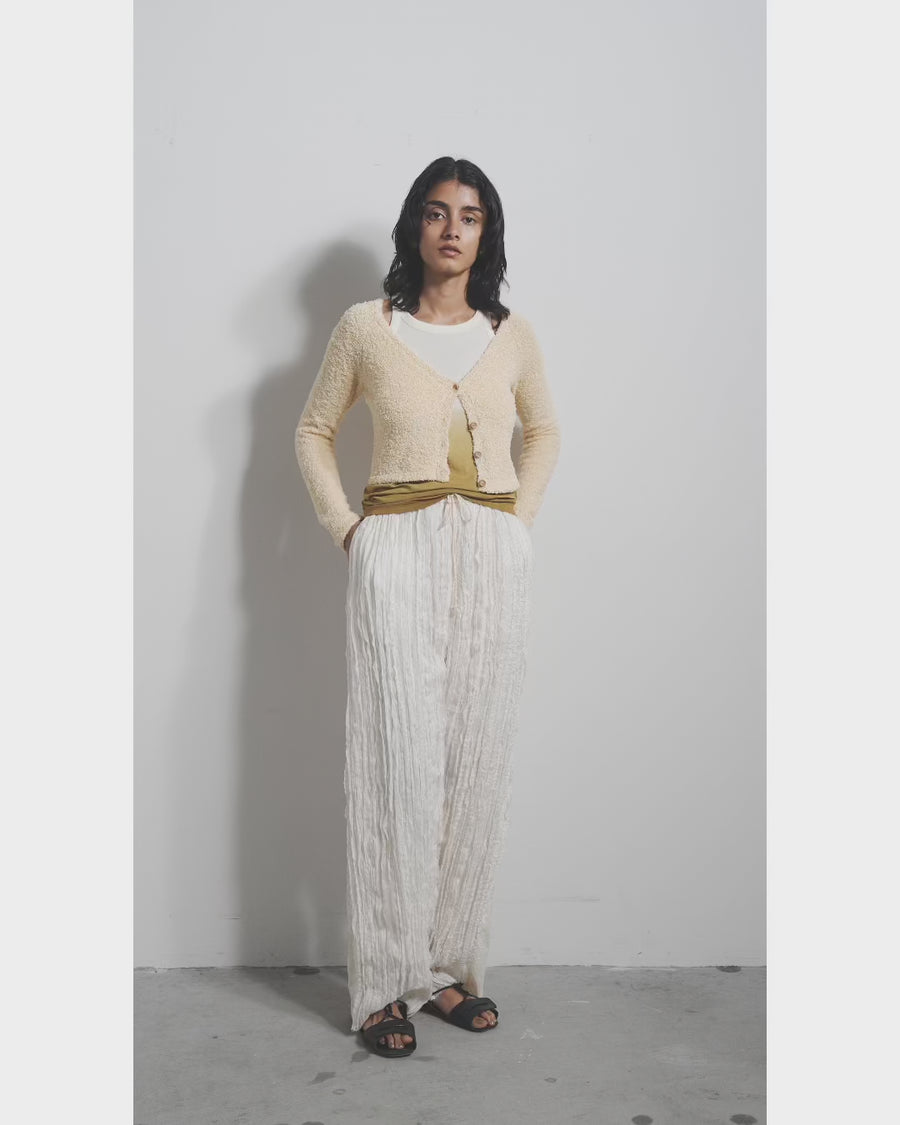 RUFFLE CHIFFON PANTS｜muller of yoshiokubo(ミュラーオブヨシオクボ
